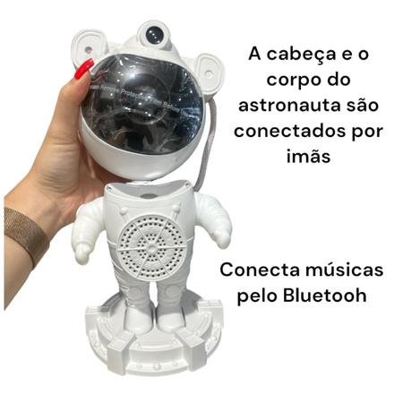 Projetor Astronauta Galáxia Estrelas Com Som Bluetooth - Imagem 3
